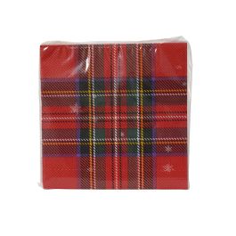 Decoris Servilletas de Papel Estampadas Verde / Rojo 33 x 33 cm