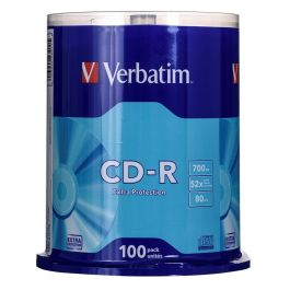 Verbatim CD-R 700Mb 52X 100 unidades con Superficie Extra Protection Verbatim CD-R 700Mb 52X 100 unidades con Superficie Extra Protection