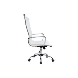 Equip Silla Oficina 651017 Blanca Ergonómica Imitación Piel Ruedas Giratoria Altura Ajustable