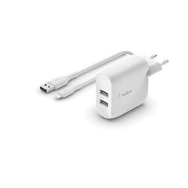 Cargador de Pared +Cable Lightning MFI Belkin WCD001VF1MWH Blanco 24 W Precio: 43.88999967. SKU: B1F9JAHXN3