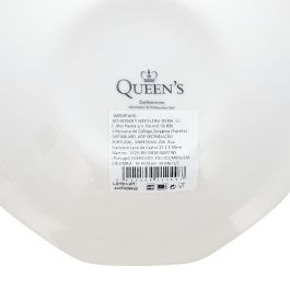 Plato Hondo Cerámico Artic White Queen's 21,5 cm (6 Unidades)