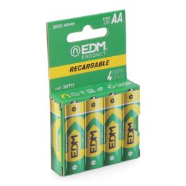 Edm Pila Recargable AA HR6 2600mAh 1.2V Ø14.5x50.5mm, 4 Unidades - Eco-Series