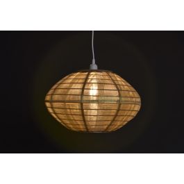 DKD Home Decor Lámpara de Techo Balines Bambú Marrón Dorado 42 x 26 x 42 cm