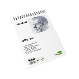 Liderpapel Bloc Dibujo Esbozos Espiral A5 148x210 mm 100 Hojas 90gr/m2 Sin Recuadro