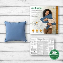 Medisana Almohadilla Térmica Inalámbrica HC 150 - 10W - Doble Cara Polar Azul y Blanco