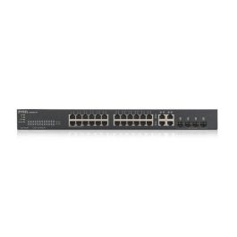 Zyxel Switch GS1920-24v2 24 Puertos Gigabit Managed Smart 4 SFP Combo, 56 Gbit/s, Montaje Rack, Negro, Modelo GS1920-24V2-EU0101F