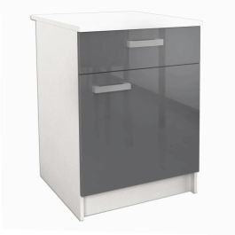 START Mueble bajo de cocina L 60 cm con encimera incluida - Gris brillante Precio: 137.50000044. SKU: B174RQ9BXF