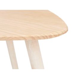 Mesa de Centro Triangular Natural Blanco Giftdecor 60x48x64 cm - Madera de Pino Mesa de Centro Triangular Natural Blanco Giftdecor 60x48x64 cm - Madera de Pino