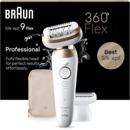 Depiladora eléctrica - BRAUN - Silk-épil 9 Flex - Depilación fácil - 9-041 3D - Blanco / Dorado Depiladora eléctrica - BRAUN - Silk-épil 9 Flex - Depilación fácil - 9-041 3D - Blanco / Dorado