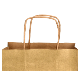 Q-connect Bolsa Kraft con Asa Retorcida, Oro, 270x120x360 mm
