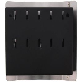 BURG-WÄCHTER 6204/10 Ni Armario para Llaves Skyline NY con Puerta Acero Inoxidable Serigrafiada y Caja Acero Galvanizado Negro Cierre Magnético Ajustable BURG-WÄCHTER 6204/10 Ni Armario para Llaves Skyline NY con Puerta Acero Inoxidable Serigrafiada y Caja Acero Galvanizado Negro Cierre Magnético Ajustable