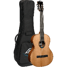 LAG Guitarra Acústica Clásica Nylon Blue Wave 2 Natural Clásica 4/4 Cedro Macizo