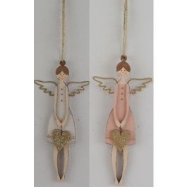 DKD Home Decor Decoración Colgante Navidad Fantasía Ángel Madera Rosa Palo Blanco, 24 Unidades, Surtido Aleatorio Precio: 33.5412. SKU: B13BKT25GE