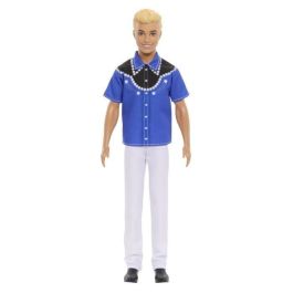 Barbie Muñeco Ken Fashionista Look Oeste HRH25 Mattel Ropa Inspirada en el Oeste Camisa Azul y Negra