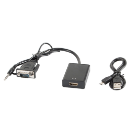 Lanberg Adaptador VGA Macho a HDMI Hembra con Audio 3.5 mm Jack, Soporte Full HD 1080p Precio: 13.6900005. SKU: S5604072