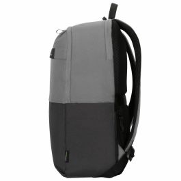 Targus Sagano Mochila para Portátil 15.6" Negro, Gris con Múltiples Bolsillos, Material Reciclado y Protección contra Lluvia