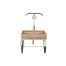DKD Home Decor Expositor Terraza Y Jardin Blanco Marron Metal Madera 56 x 89 x 151 cm