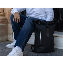 Antartik Mochila Roll Pack Waterproof Enrollable Negro, Gran Capacidad, Impermeable, 480x130x280 mm