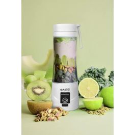 Inde Batidora de Vaso Portátil Recargable Basic Home, Capacidad 380 ml, 24 x 7.5 cm (6 Unidades)