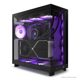 NZXT H6 Air Flow Midi Tower Negro - CC-H61FB-R1 - Ventiladores 3x120mm, Compatibilidad ATX/microATX/Mini-ITX, Vidrio Templado NZXT H6 Air Flow Midi Tower Negro - CC-H61FB-R1 - Ventiladores 3x120mm, Compatibilidad ATX/microATX/Mini-ITX, Vidrio Templado