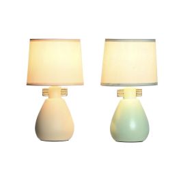 Lampara Sobremesa Mediterraneo DKD Home Decor Verde Jade Crema 16 x 27 x 16 cm (2 Unidades) Precio: 24.50000014. SKU: B1H4EBBKRG