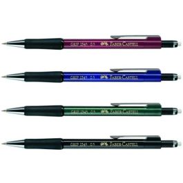 FABER-CASTELL Grip 1345 Portaminas, 0.5 mm, Negro, Plástico con Borrador Incorporado (1 pieza) Precio: 18.49999976. SKU: B1K4PRDD78
