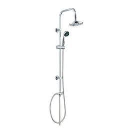 Rousseau Columna de Ducha Sonora sin Grifo, Cabezal Ø150mm Ajustable, Ducha de Mano 3 Chorros, Acero Inoxidable Cromado