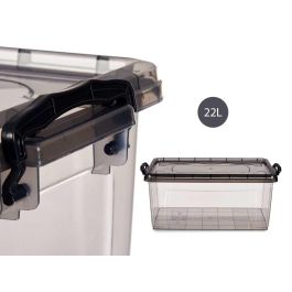 Caja de plástico Kipit antracita 22L, 32x20.5x50 cm (6 Unidades) Caja de plástico Kipit antracita 22L, 32x20.5x50 cm (6 Unidades)