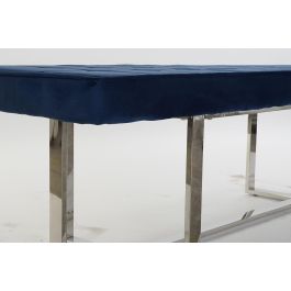 DKD Home Decor Descalzadora Azul Terciopelo 45 x 45 x 150 cm