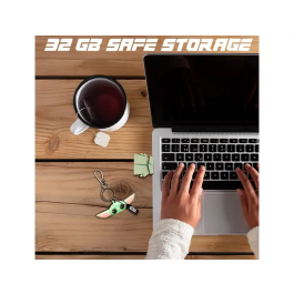 Wondee Mandalorian Grogu Memoria USB 32GB Llavero con Figura de Grogu y Adaptador USB C