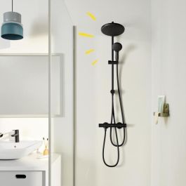 Columna de ducha con desviador manual - Ahorro de agua - GROHE Vitalio Start System 250 - Negro mate - 266802431