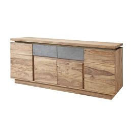 DKD Home Decor Buffet Alpino Natural Gris Madera Sheesham con 2 Cajones, 4 Puertas y 2 Estanterías - Ancho 175 x Fondo 45 x Alto 72 cm Precio: 686.50000012. SKU: S3034426