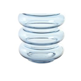 DKD Home Decor Jarron Azul Cristal 12 x 29 x 12 cm (6 Unidades)