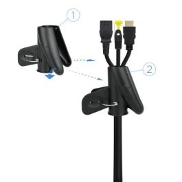 Nanocable Organizador de Cables Negro 1 metro 2.5 cm Diámetro 10.36.0001-BK