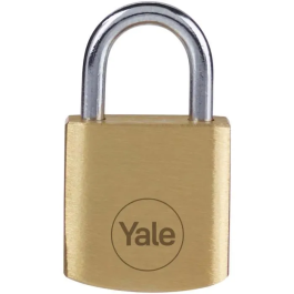 Yale Candado Y110B/20/111/4 de Latón con Arco de Acero de 20mm y 3 Llaves