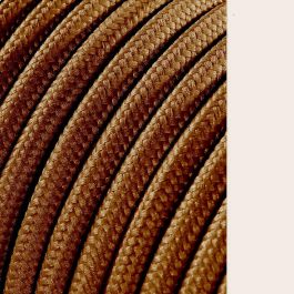 Edm Carrete cable cordón tubular H03VV-F 2x0,75mm² marrón brillante, 5m