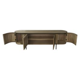 Mueble Tv Balines DKD Home Decor Natural Negro 40 x 55 x 180 cm Mueble Tv Balines DKD Home Decor Natural Negro 40 x 55 x 180 cm