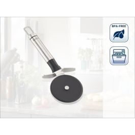 Leifheit 3128 Cortador de Pizza de Acero Inoxidable con Rueda de Nylon para Corte Directo en Placa Leifheit 3128 Cortador de Pizza de Acero Inoxidable con Rueda de Nylon para Corte Directo en Placa