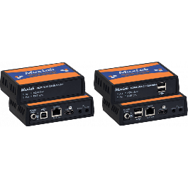 MUXLAB Kit Extensor HDMI/USB 2.0 Transmisor-Receptor hasta 100m 4K con IR y USB-B/A para cable Cat 5e/6