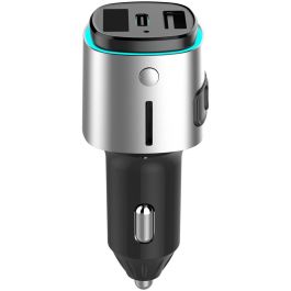 4smarts Cargador de Coche con Transmisor FM y Media-In