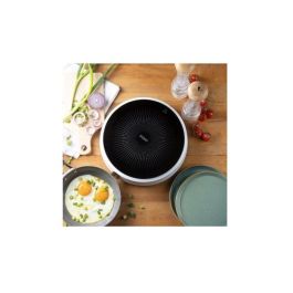 Domo DOM1737417288043 Placa de inducción DO30112IP 2000W, 1 quemador, diseño redondo blanco