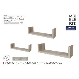 Moblekit Set-3 Estantes Flotantes 42 cm, 34 cm y 26 cm Oak (6 Unidades) Precio: 38.89000016. SKU: B12N7BALJ2