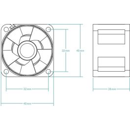 ARCTIC S4028-6K - Ventilador de Servidor 40mm, 250-6000 RPM, PWM, Rodamiento FDB, Negro, Pack de 5 unidades
