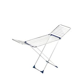 Gimi Tempo Tendedero 20 m de Aluminio Anti-óxido con Ruedas y Bloqueo de Alas, 168 x 56 x 117 cm
