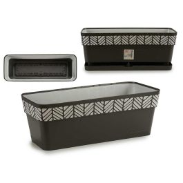 Stefanplast Jardinera Plástico Orfeo 50 cm Antracita 49.5x18x17 cm con Reserva de Agua (Set de 12) Precio: 78.49999993. SKU: S3603385