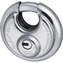 ABUS 25 SL 8 Candado Diskus Acero Inoxidable para Puertas y Camiones 7 cm con 5 Llaves