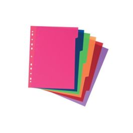 Carchivo Separadores 6 Posiciones A4 PP Opaco Extra Rígido Multicolor - Galga Extra Gruesa