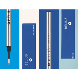 Belius Recambio Roller Azul 0,7 mm Punta Media Caja 3 Unidades Made in Germany