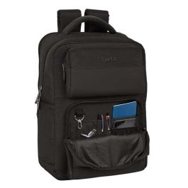 Safta Business Mochila para portátil de 15,6" con USB y 2 bolsillos, Negra, 31x44x13cm