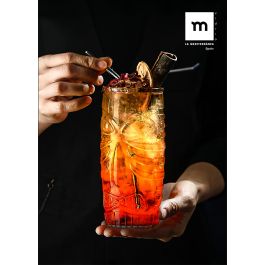 La Mediterranea Vaso Alto Tiki 600 ml Colores - Alto 17 cm, Ancho 7.8 cm